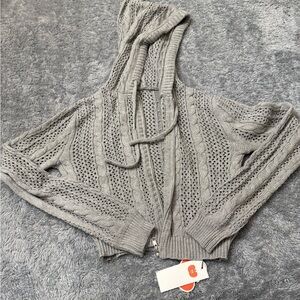 Cider Gray Chunky Knit Cardigan